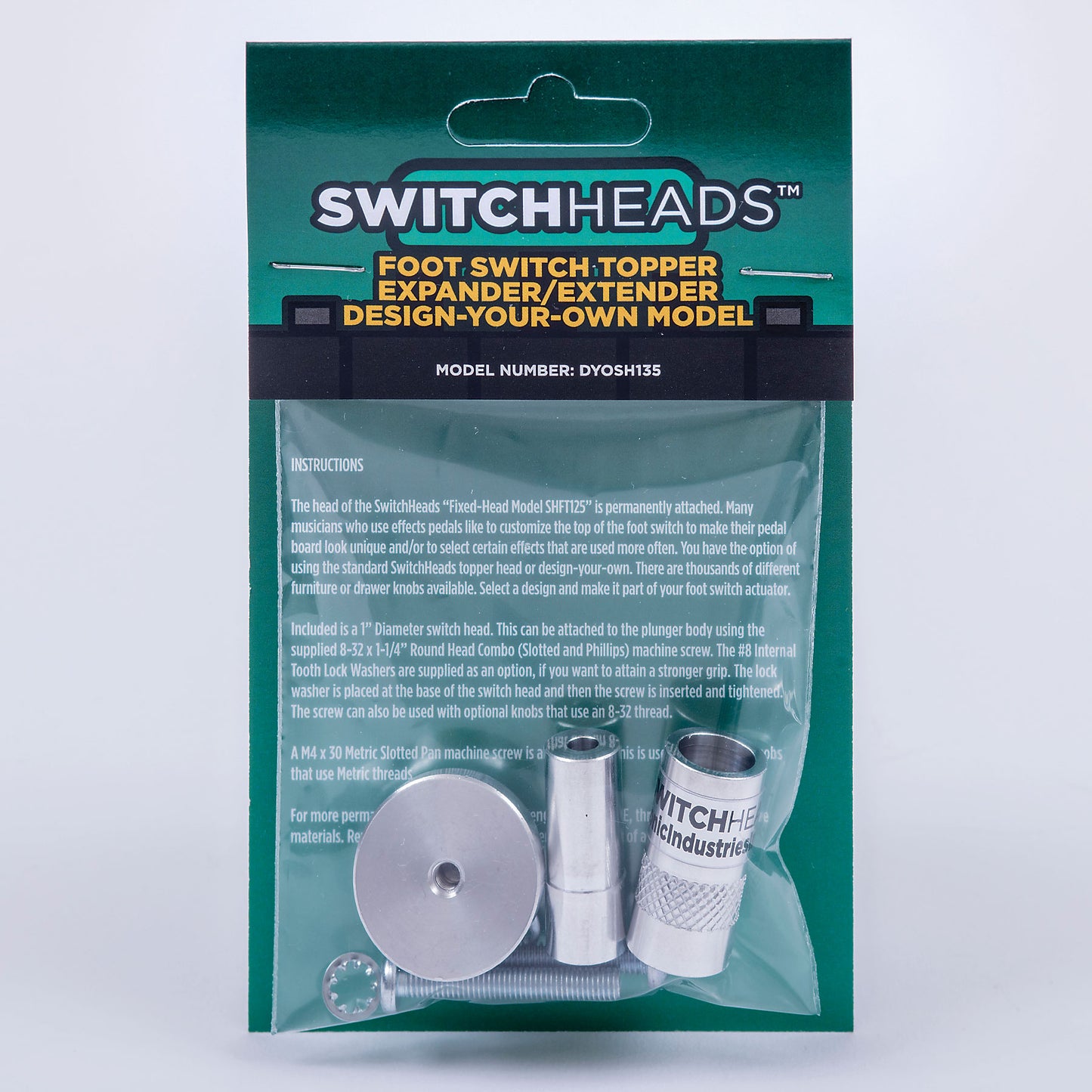 MODEL: DYOSH135 SwitchHeads foot pedal topper, expander/extender, DESIGN-YOUR-OWN model