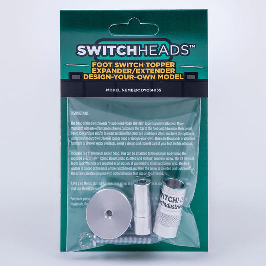 MODEL: DYOSH135 SwitchHeads foot pedal topper, expander/extender, DESIGN-YOUR-OWN model
